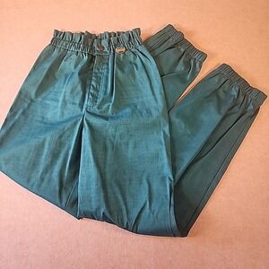 Nils USA Vintage Elastic Waist Pants Teal Green‎ High Rise Trousers